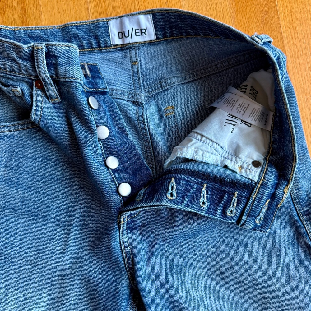 DU/ER Size 27 Button fly straight leg high waist jeans - Picture 1 of 6